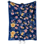 pittsburgh panthers hibiscus foliage royal blue quilt blanket best selling