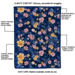 pittsburgh panthers hibiscus foliage royal blue quilt blanket best selling