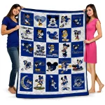 pittsburgh panthers mickey mouse motif royal blue white quilt blanket best selling