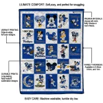 pittsburgh panthers mickey mouse motif royal blue white quilt blanket best selling