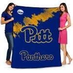 pittsburgh panthers paint trail royal blue quilt blanket best selling