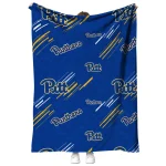 pittsburgh panthers sketch lines royal blue quilt blanket best selling