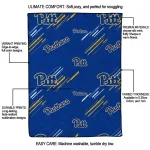 pittsburgh panthers sketch lines royal blue quilt blanket best selling