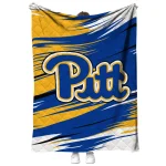 pittsburgh panthers wild lines royal blue white quilt blanket best selling