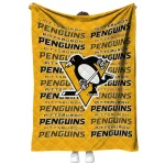 pittsburgh penguins bold red yellow quilt blanket best selling