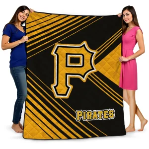pittsburgh pirates arrow layers black quilt blanket best selling