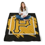 pittsburgh pirates block border black quilt blanket best selling