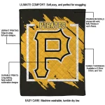 pittsburgh pirates block border black quilt blanket best selling