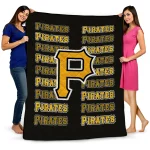 pittsburgh pirates bold red black quilt blanket best selling