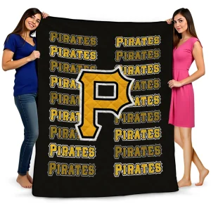 pittsburgh pirates bold red black quilt blanket best selling
