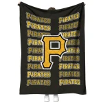 pittsburgh pirates bold red black quilt blanket best selling