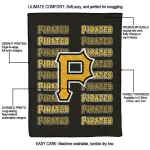 pittsburgh pirates bold red black quilt blanket best selling