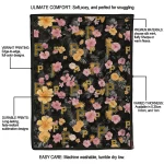 pittsburgh pirates hibiscus foliage black quilt blanket best selling