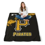 pittsburgh pirates league patch black quilt blanket best selling