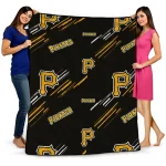 pittsburgh pirates sketch lines black quilt blanket best selling