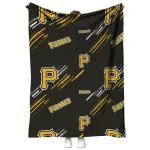 pittsburgh pirates sketch lines black quilt blanket best selling