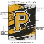 pittsburgh pirates wild lines black white quilt blanket best selling