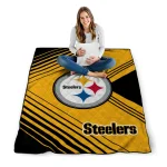 pittsburgh steelers arrow layers gold quilt blanket best selling