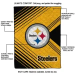 pittsburgh steelers arrow layers gold quilt blanket best selling