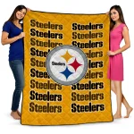pittsburgh steelers bold red gold quilt blanket best selling