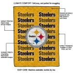 pittsburgh steelers bold red gold quilt blanket best selling