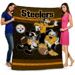 pittsburgh steelers disney football gold quilt blanket best selling