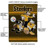 pittsburgh steelers disney football gold quilt blanket best selling