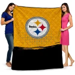 pittsburgh steelers dot illusion gold quilt blanket best selling