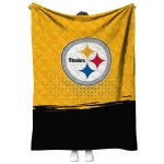 pittsburgh steelers dot illusion gold quilt blanket best selling