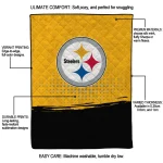 pittsburgh steelers dot illusion gold quilt blanket best selling