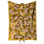 pittsburgh steelers hibiscus foliage gold quilt blanket best selling