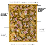 pittsburgh steelers hibiscus foliage gold quilt blanket best selling