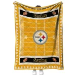 pittsburgh steelers mickey player gold quilt blanket best selling