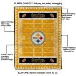pittsburgh steelers mickey player gold quilt blanket best selling