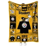 pittsburgh steelers snoopy love gold quilt blanket best selling