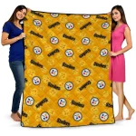 pittsburgh steelers solid classic gold quilt blanket best selling