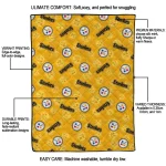 pittsburgh steelers solid classic gold quilt blanket best selling