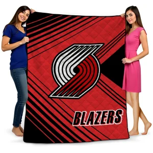 portland trail blazers arrow layers red quilt blanket best selling
