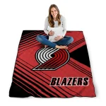 portland trail blazers arrow layers red quilt blanket best selling