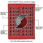 portland trail blazers bold red quilt blanket best selling