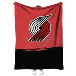 portland trail blazers dot illusion red quilt blanket best selling