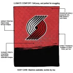 portland trail blazers dot illusion red quilt blanket best selling
