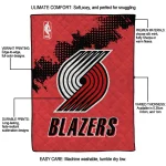 portland trail blazers nba grunge red quilt blanket best selling