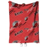 portland trail blazers sketch lines red quilt blanket best selling