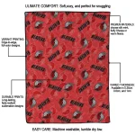 portland trail blazers solid classic red quilt blanket best selling