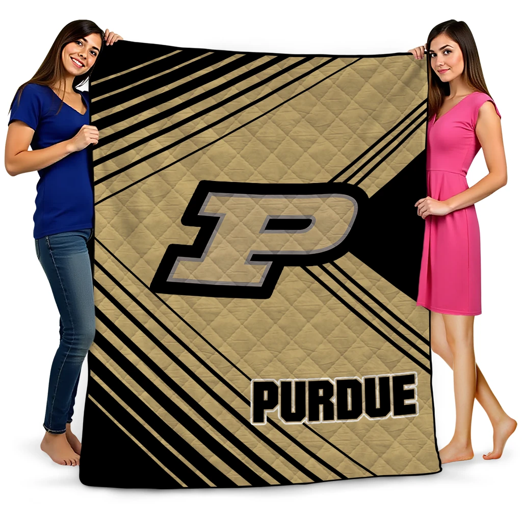 purdue boilermakers arrow layers gold quilt blanket best selling purdue boilermakers arrow layers gold quilt blanket best selling