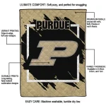 purdue boilermakers block border gold quilt blanket best selling