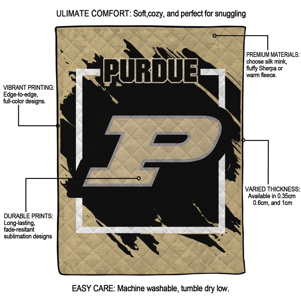 purdue boilermakers block border gold quilt blanket latest model purdue boilermakers block border gold quilt blanket latest model