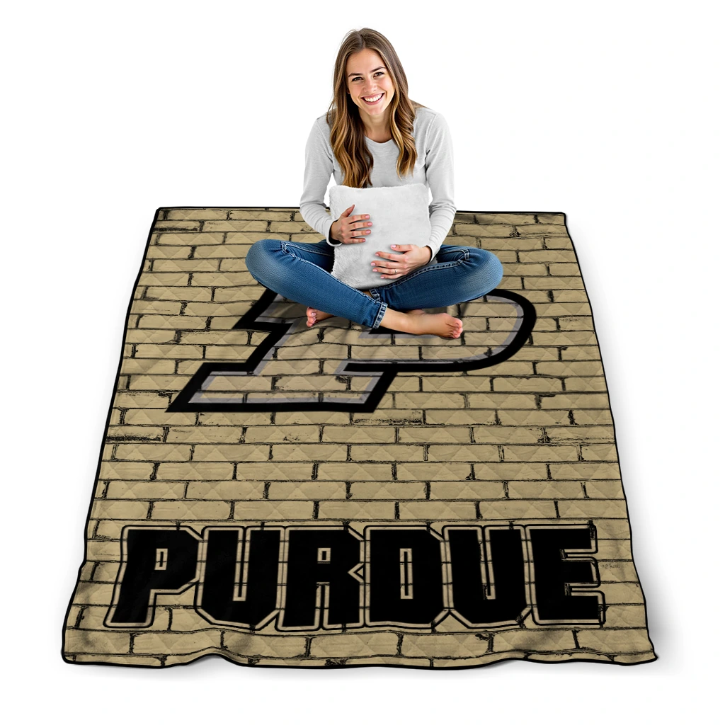 purdue boilermakers brick grid gold quilt blanket high quality purdue boilermakers brick grid gold quilt blanket high quality