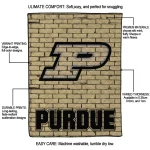 purdue boilermakers brick grid gold quilt blanket best selling